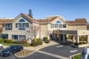 rossmoor post acute exterior of building and entrance